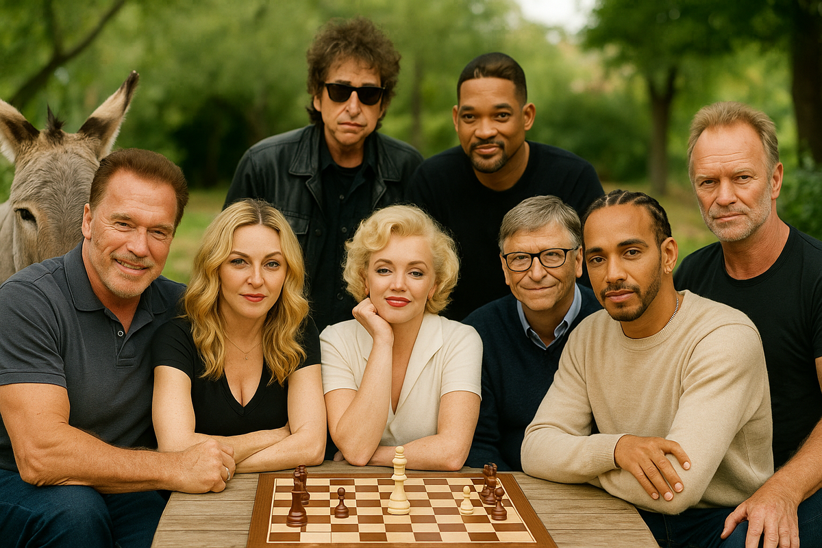 An elegant chess set on display