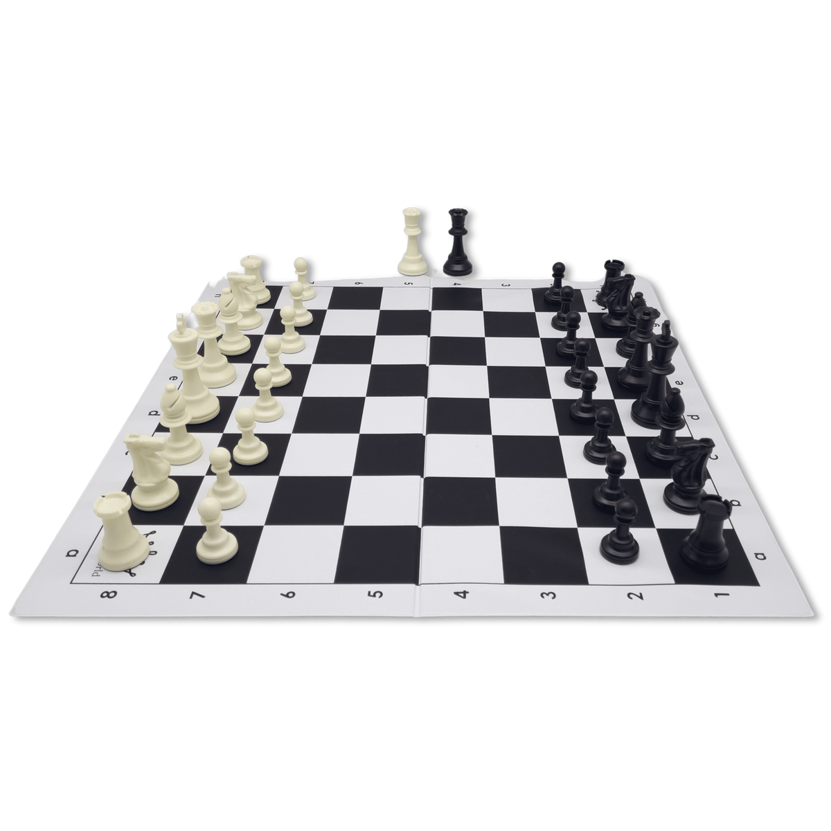 Tournament Chess Set 95mm Double Weighted Pieces with black & white Folding Board
