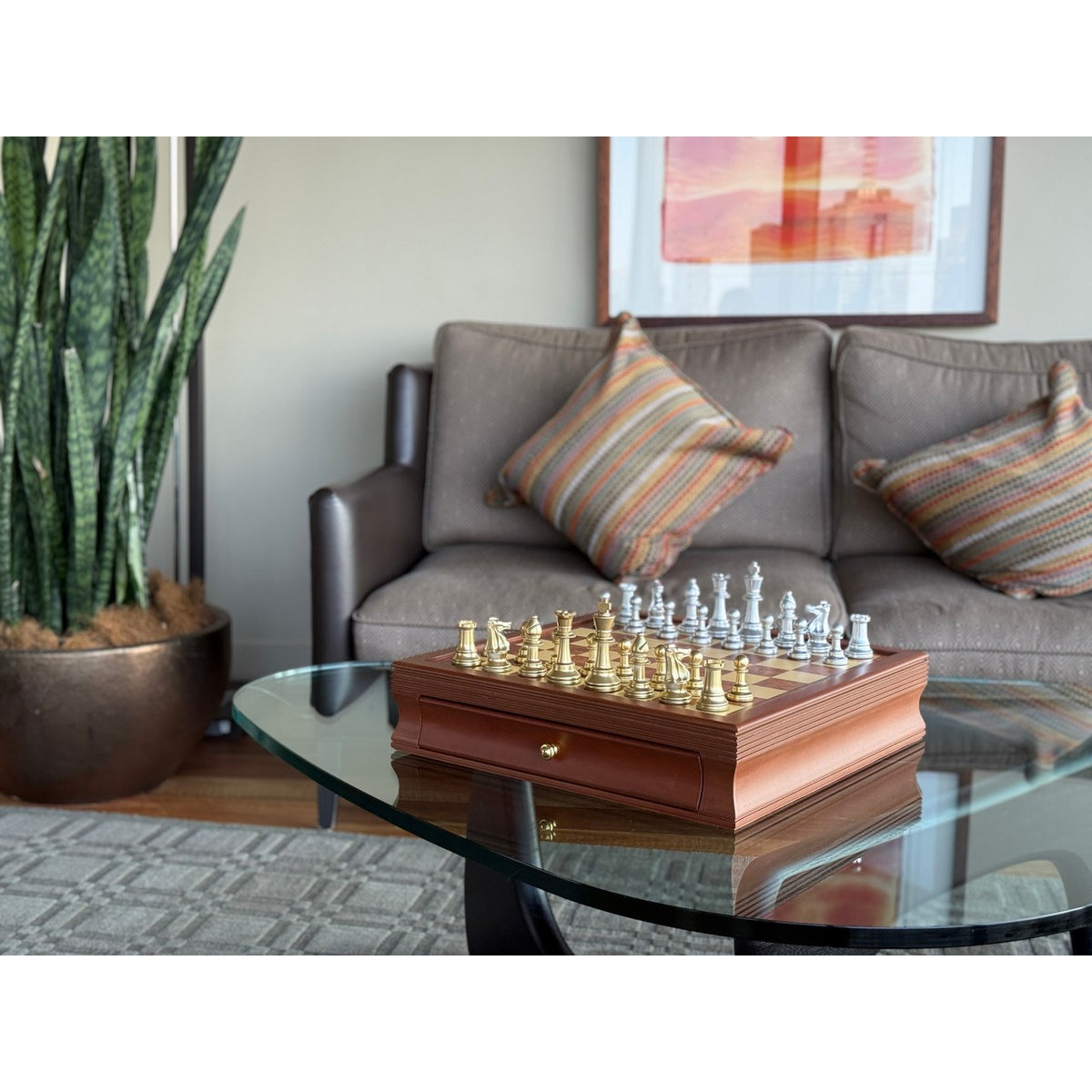 Ex-Display Regal Drawer Chess Board with chess pieces