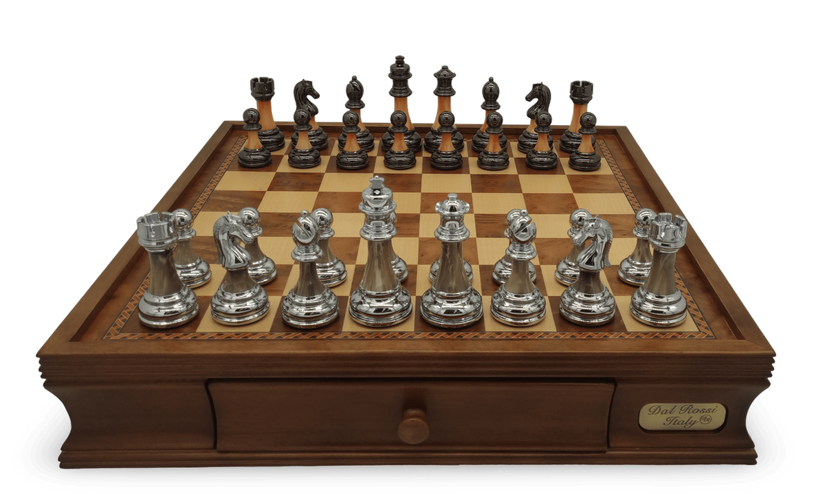 Chess board and pieces (front view)