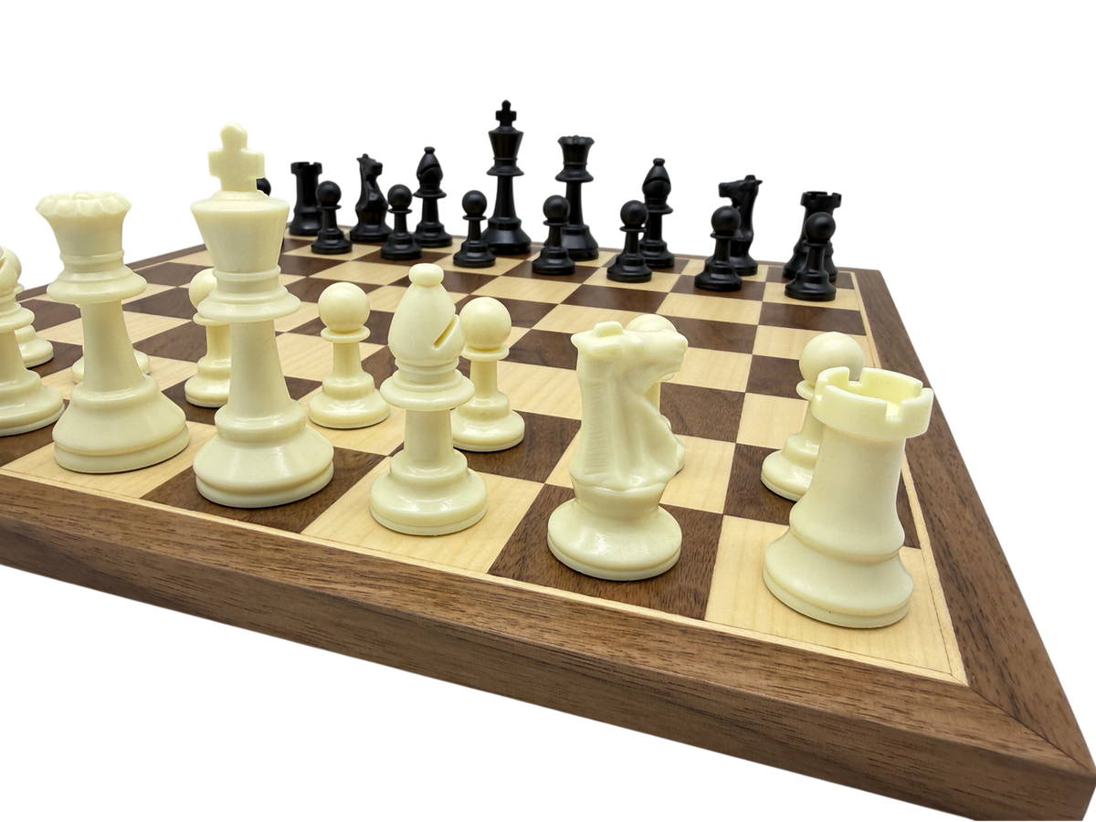Mini Tournament Plastic Chess Pieces - detail