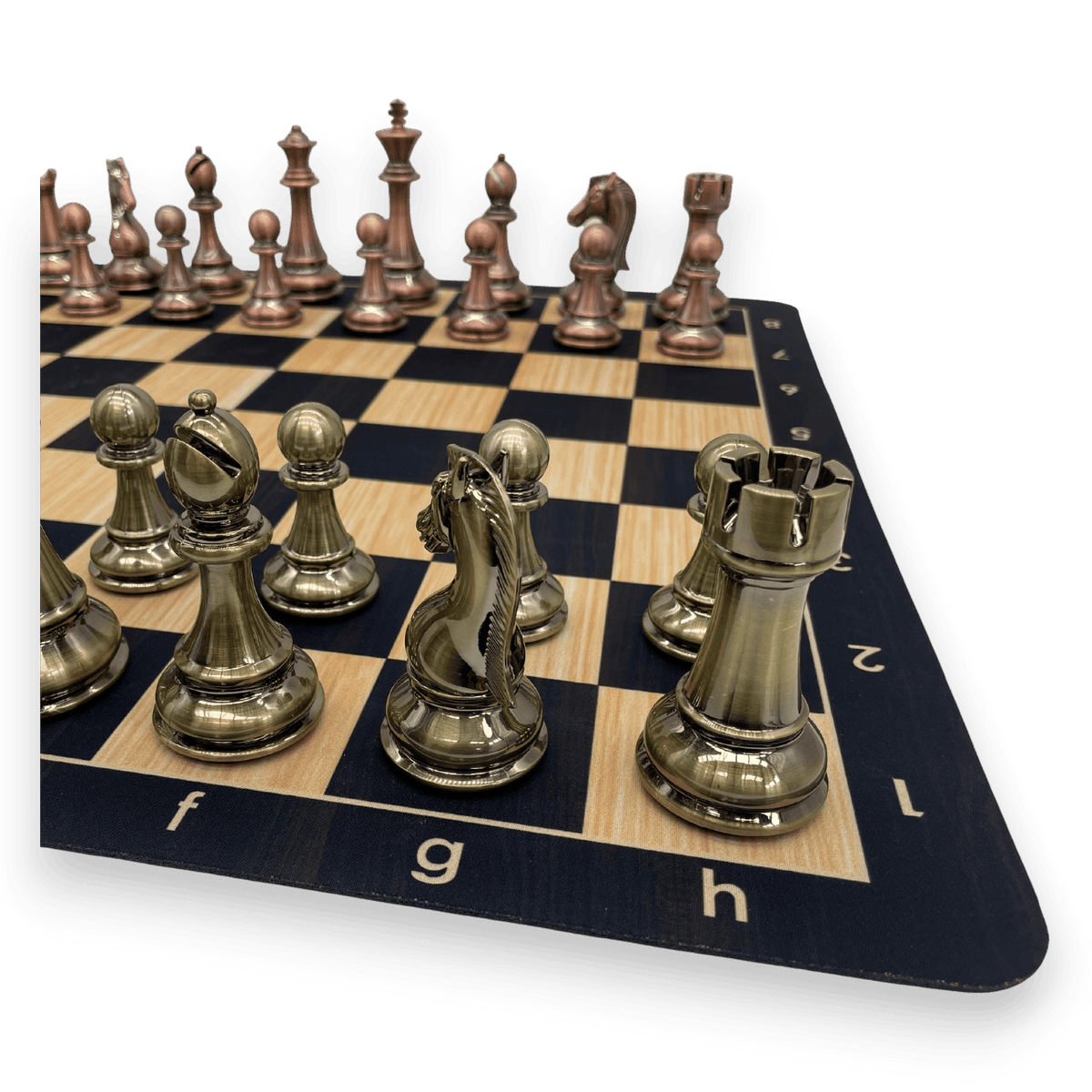Mousepad style Woodgrain 50cm Board and 110mm Brass/Copper look pieces close