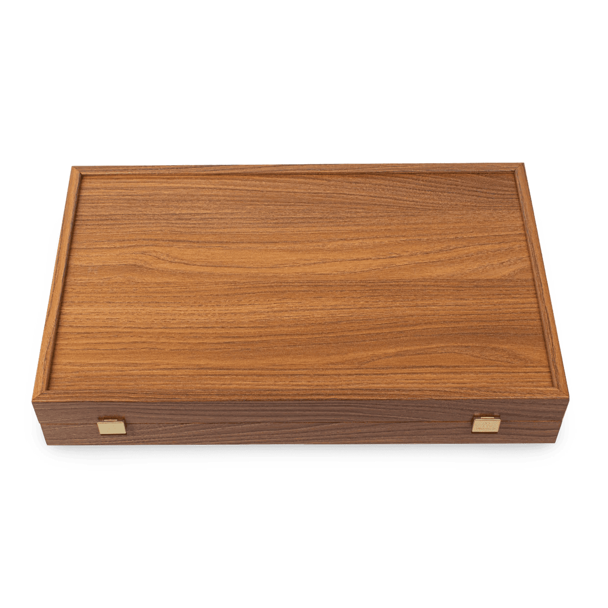 Backgammon set walnut wood handmade side racks - closed