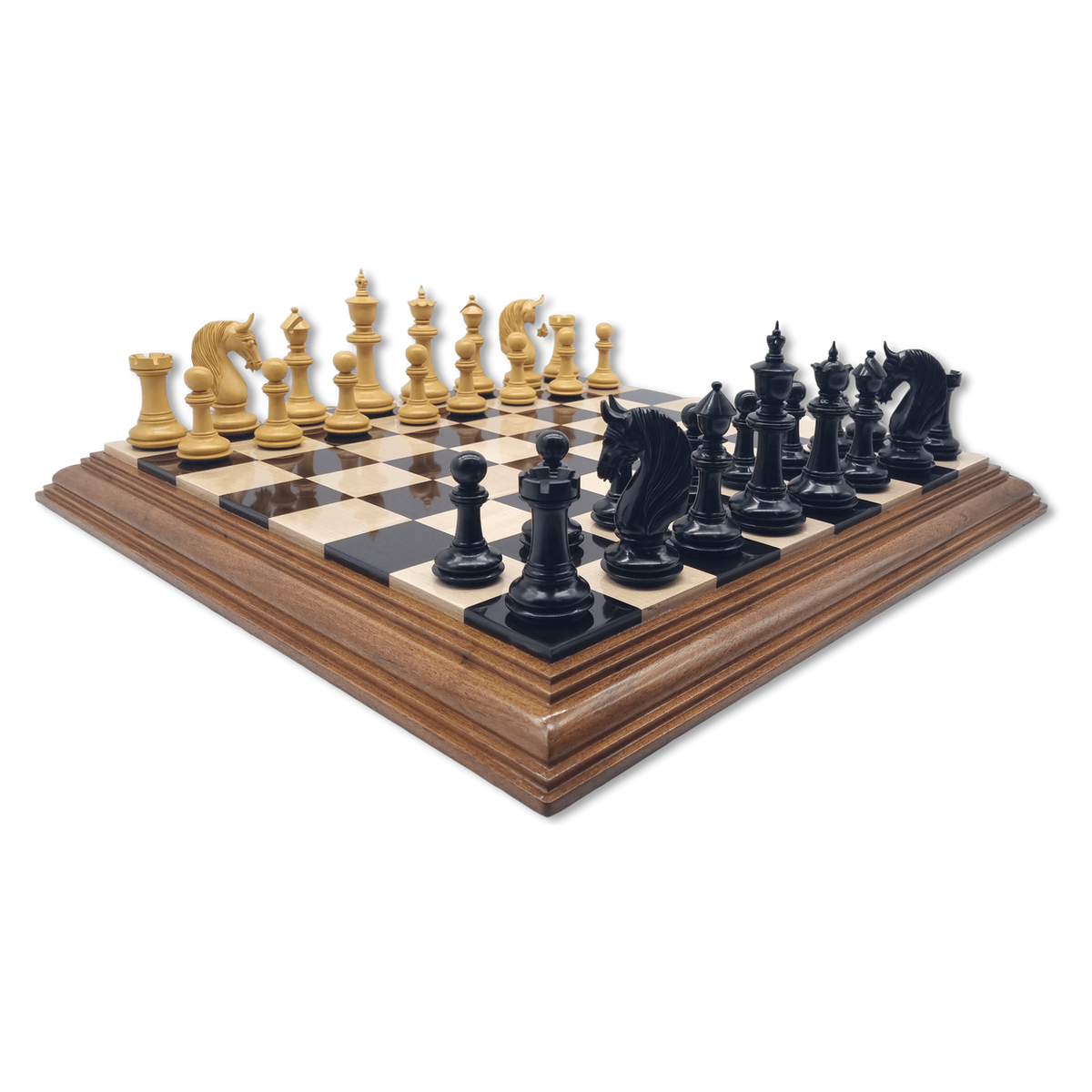 Vienna Victory Chess Set diagonal view