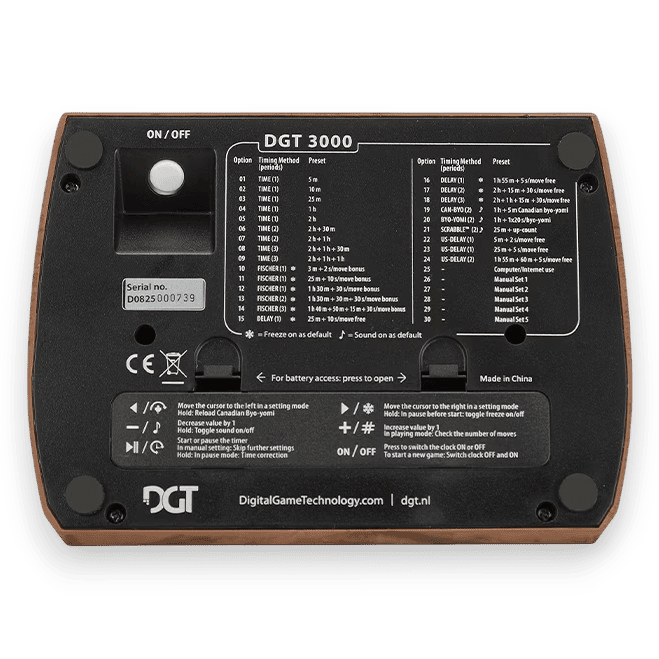 DGT 3000 Limited Edition Digital Chess Clock - programs