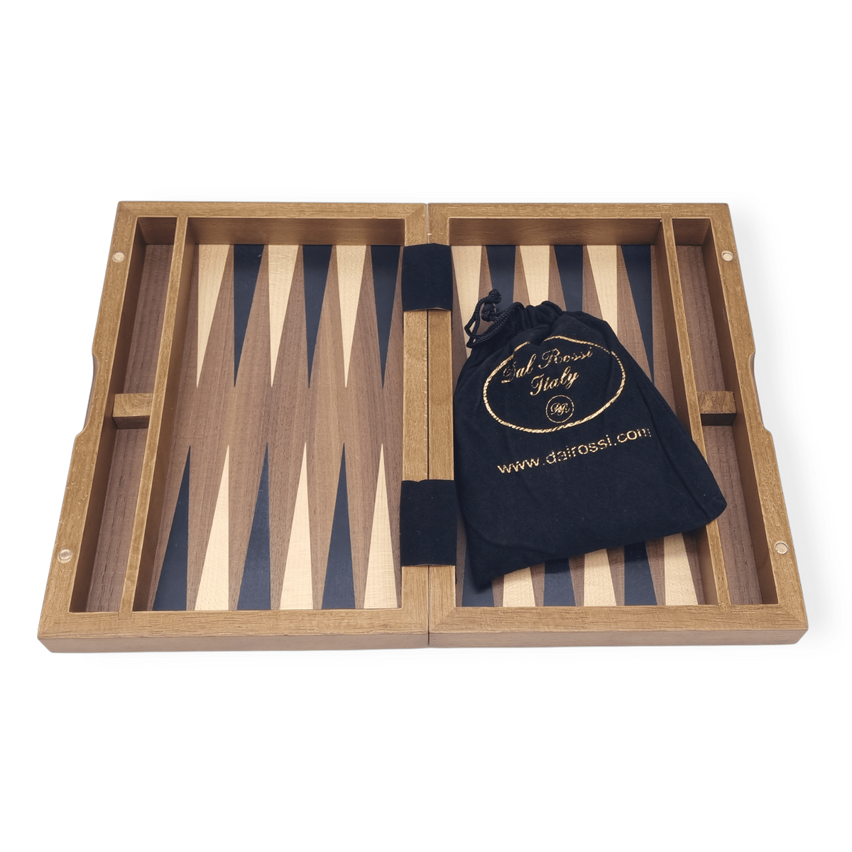 Dal Rossi Magnetic Folding Travel Backgammon Set - pieces in bag