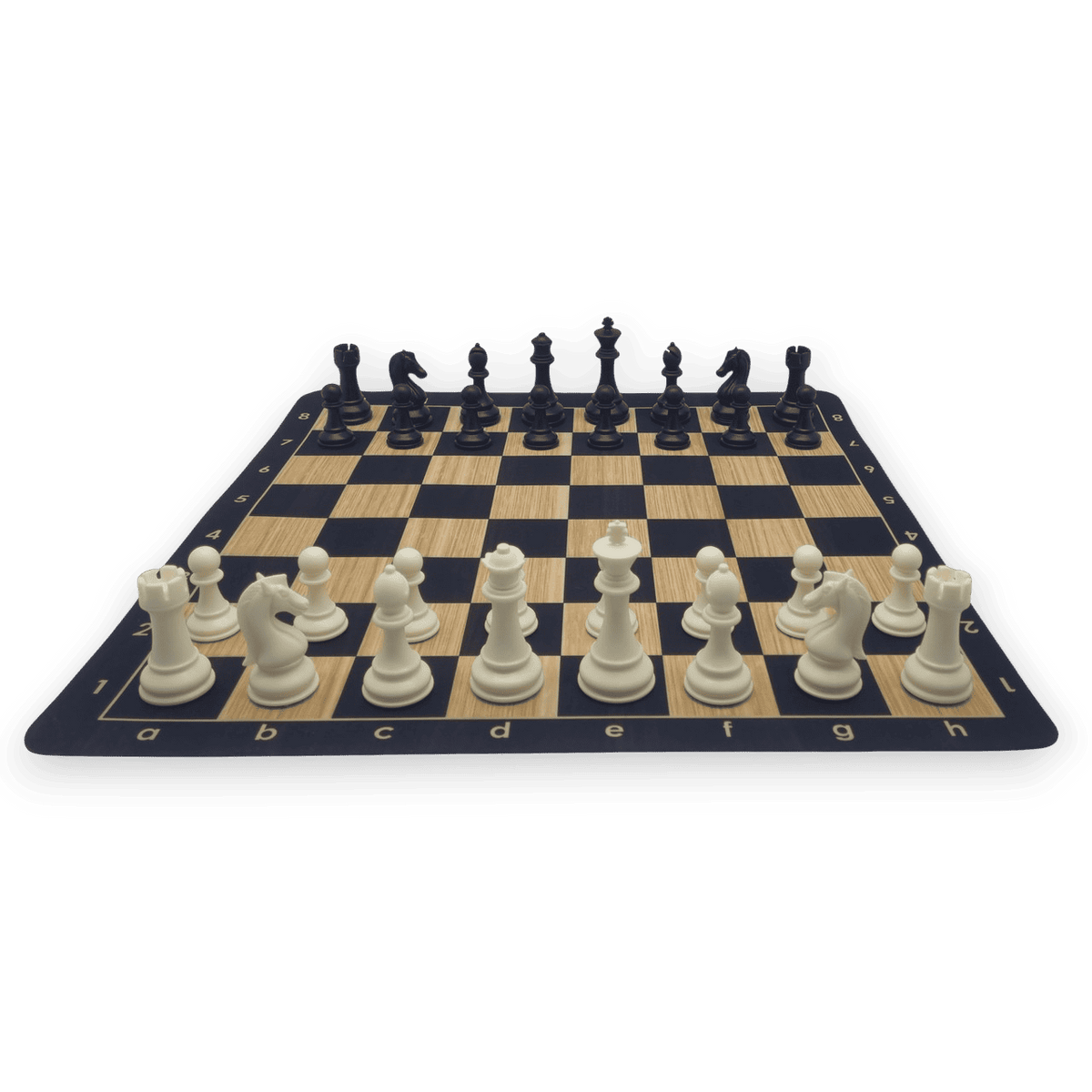 Grandmaster Mousepad Chess Set – Woodgrain Edition