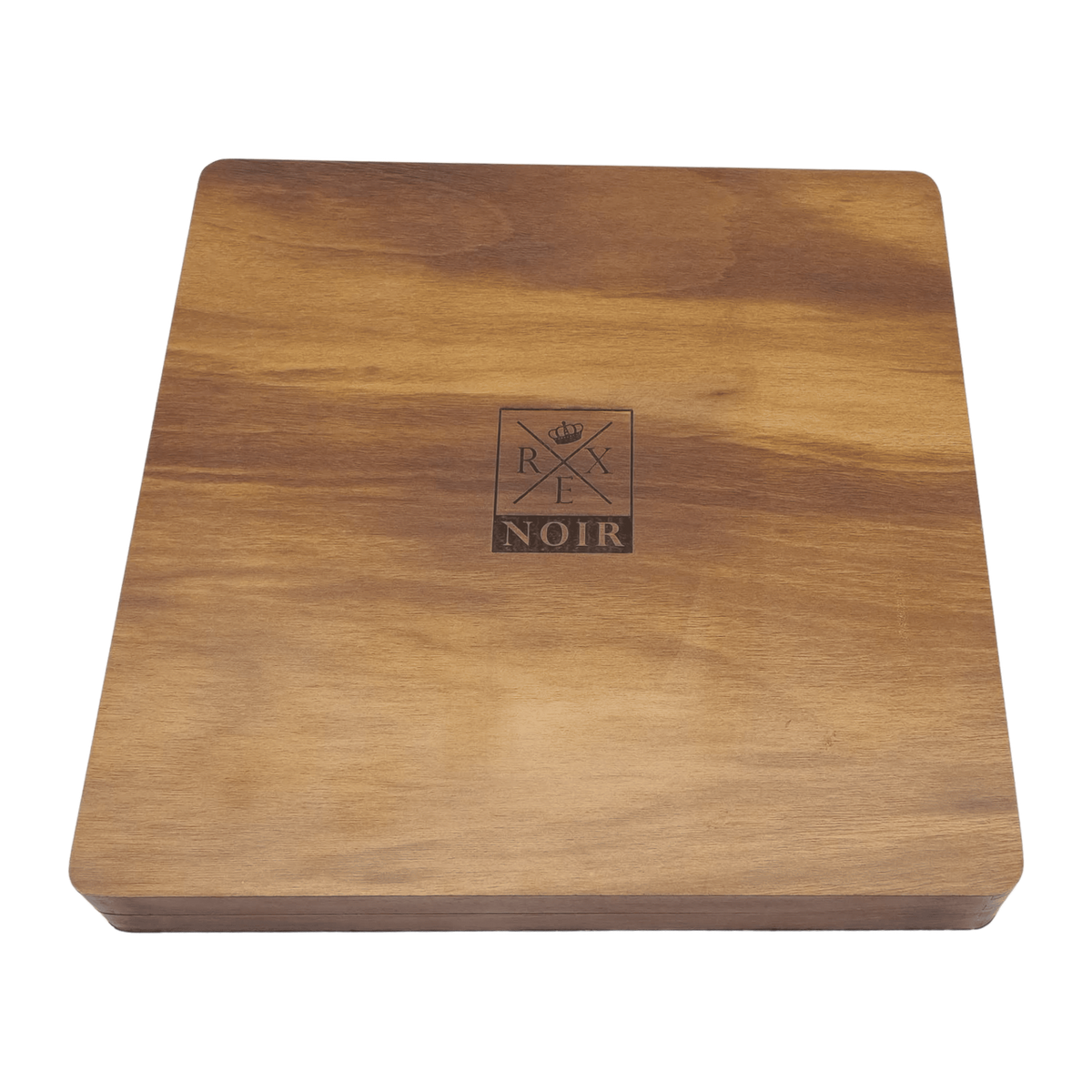 Rex Noir London Classic Double Weighted Acacia Staunton Chess Pieces with carved Knight closed box