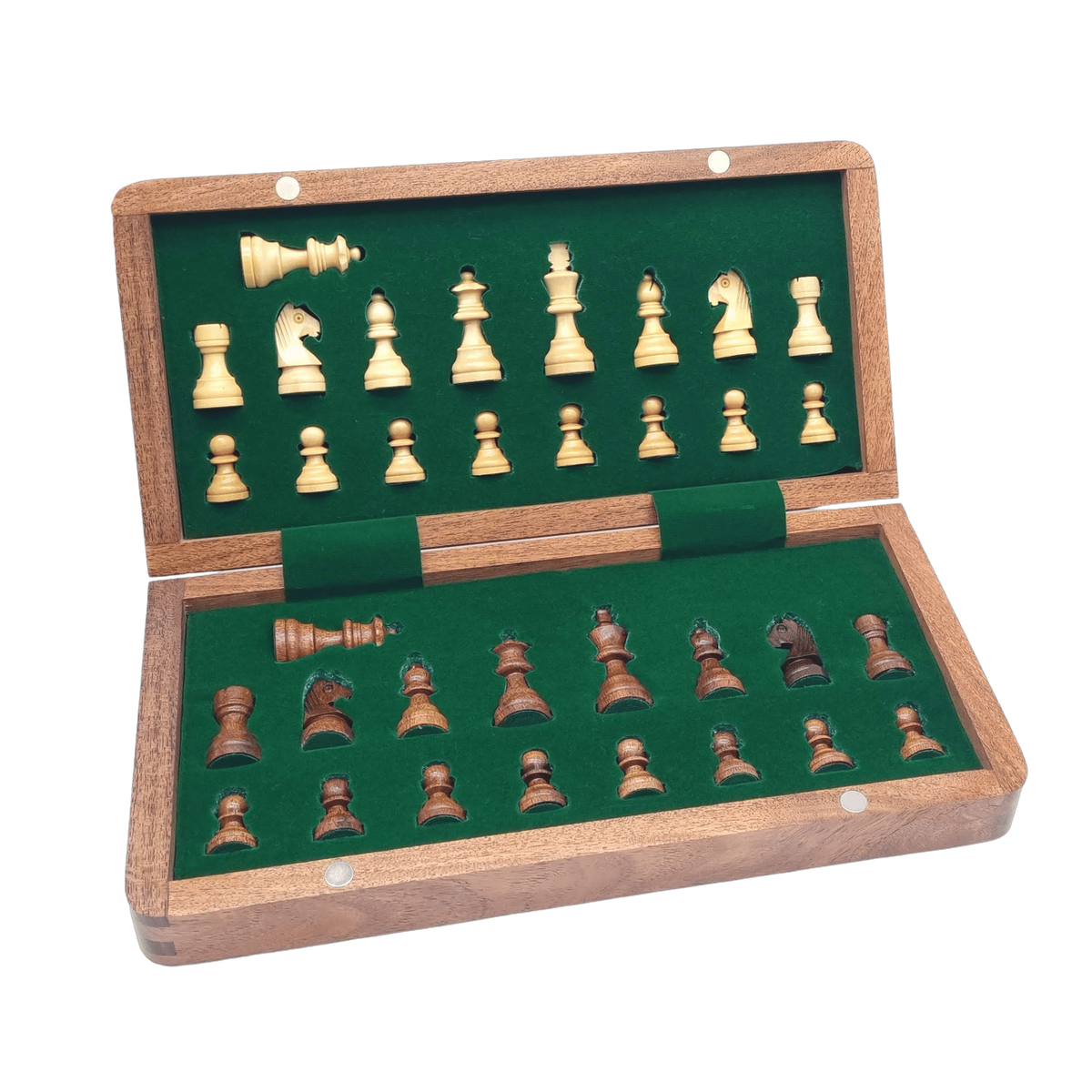 Rex Noir 25cm Flip Magnetic Travel Chess Set (FLI-S-25) full set open