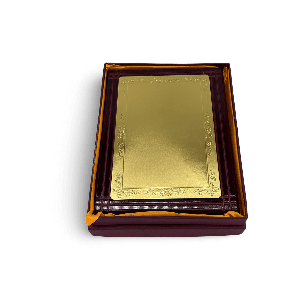 Gloss Rosewood Golden Plaque in box