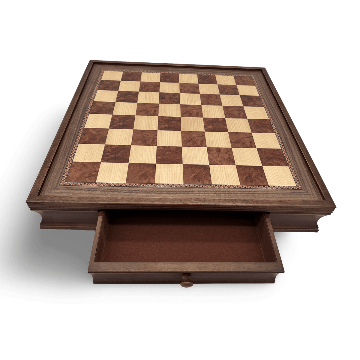 Dal Rossi 50cm Wooden Chess Board with Storage Drawers