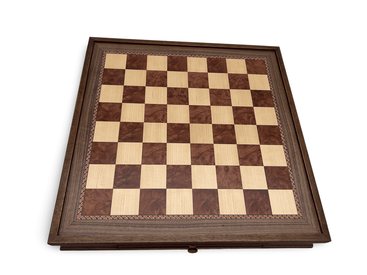Dal Rossi 50cm Wooden Chess Board with Storage Drawers