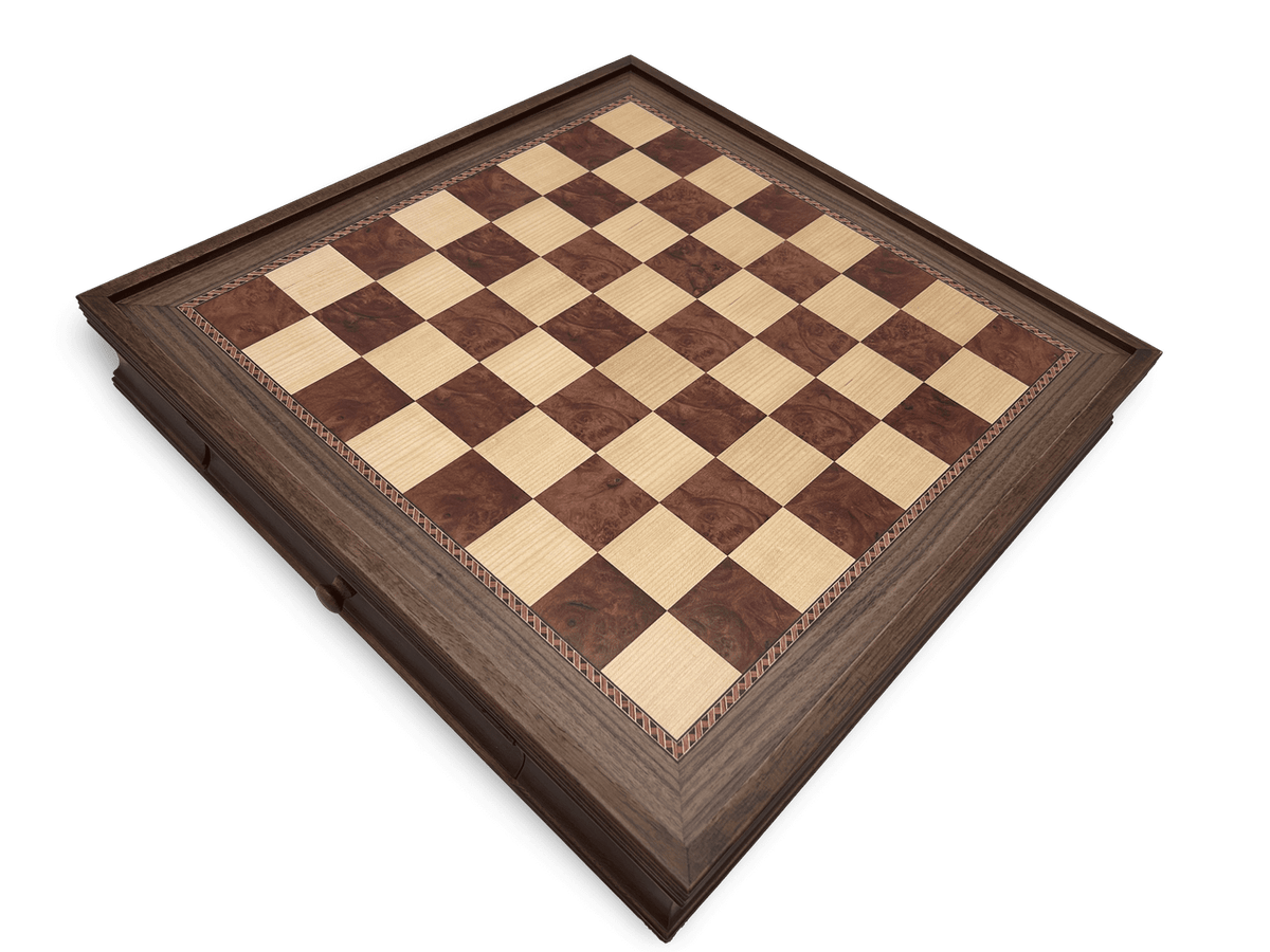 Dal Rossi 50cm Wooden Chess Board with Storage Drawers