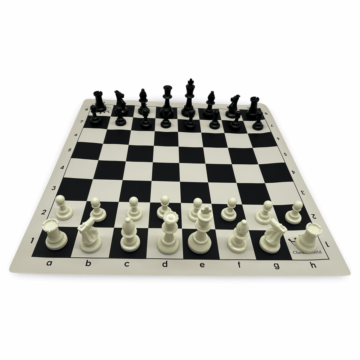 Tournament Pro Chess Set - black board and double weighted pieces