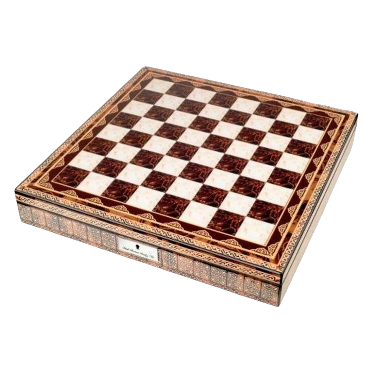 Dal Rossi 50cm Mosaic Finish Chess Board with Storage Compartment (Board Only) (L2268DR) top