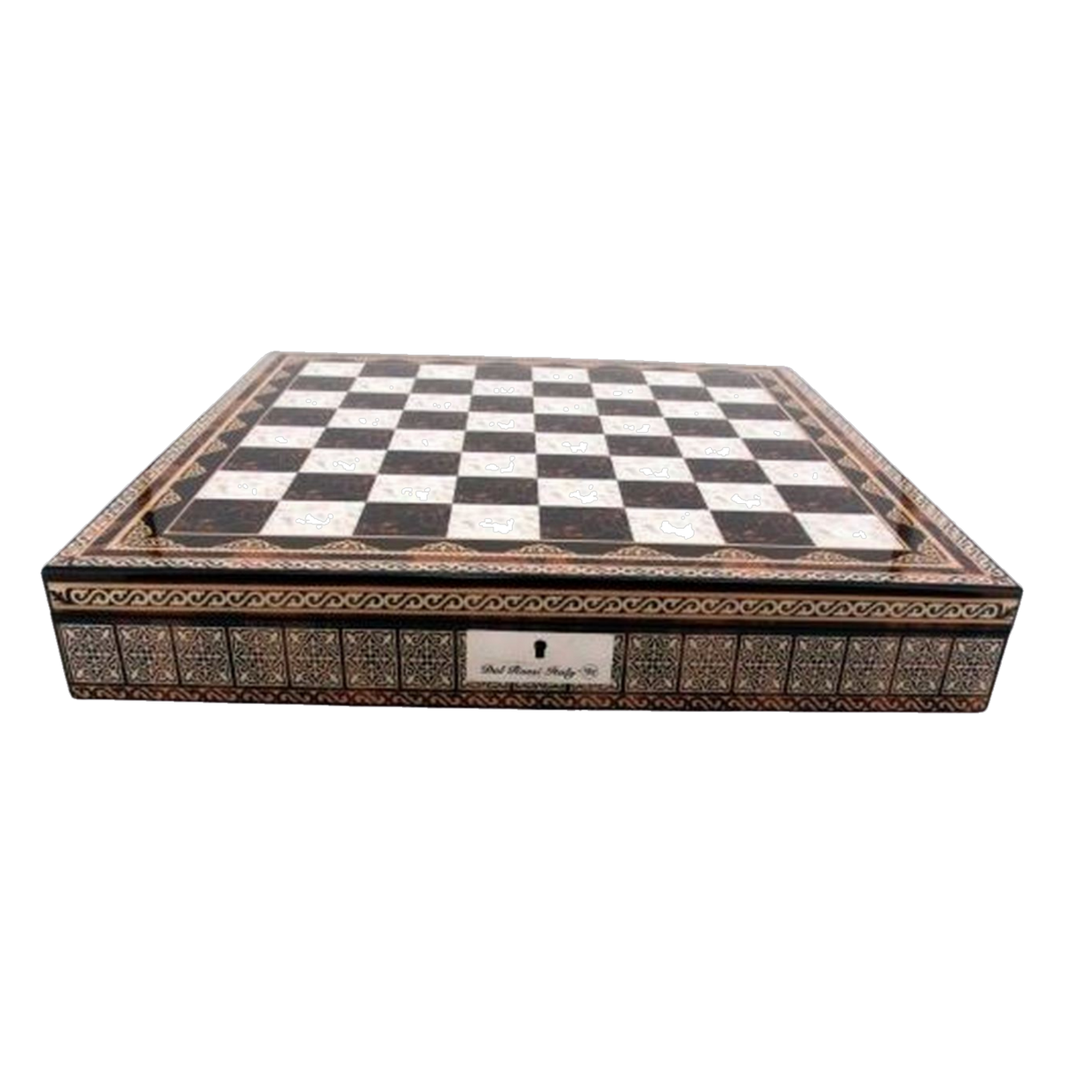 Dal Rossi 50cm Mosaic Finish Chess Board with Storage Compartment (Board Only) (L2268DR) closed