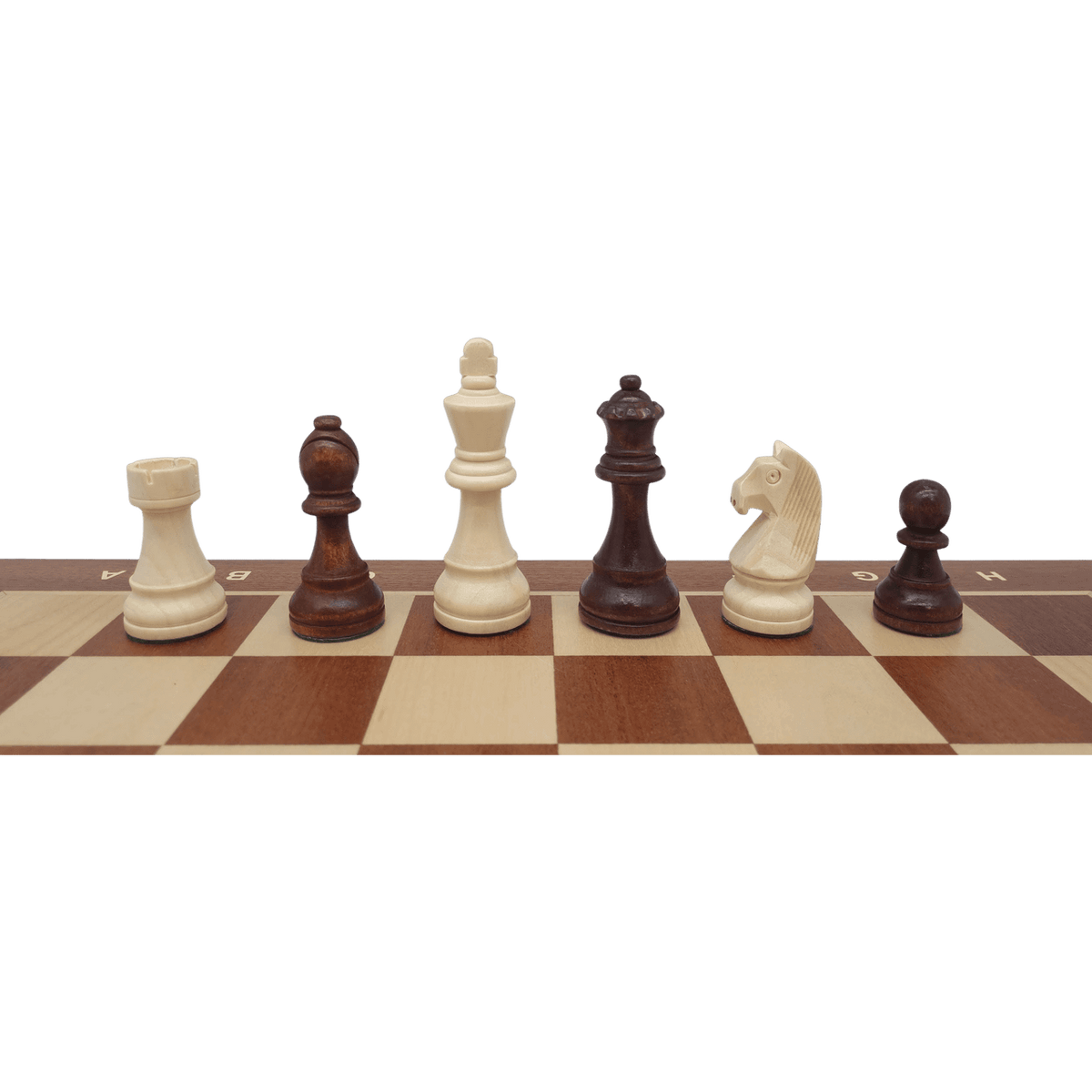 Wooden chess pieces