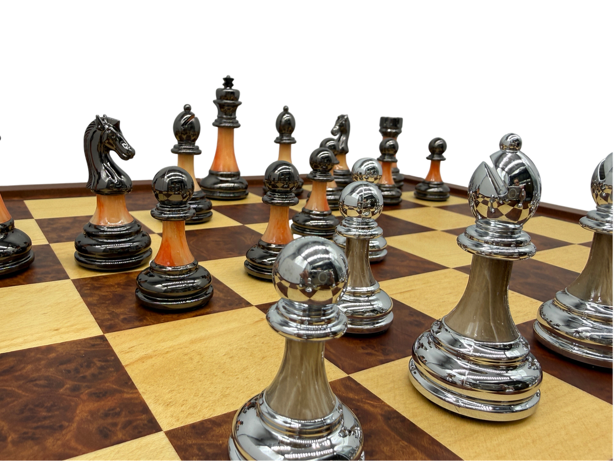 Segreto Grande Drawers Chess Set - mid game
