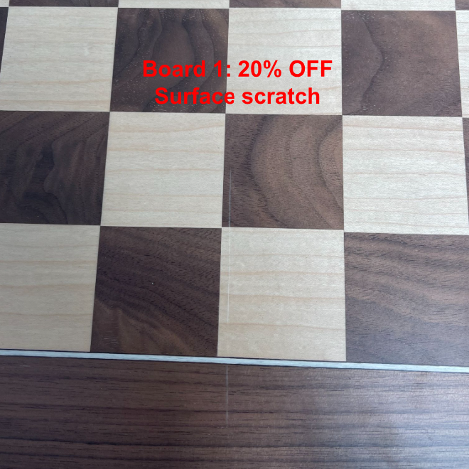 Dal Rossi Walnut Chessboard - imperfections - Board 1 surface scratch