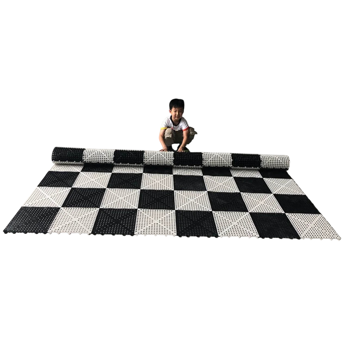 Plastic Rubberized Vinyl 2.4m Giant Chess & Checkers Board for 64cm Giant Chess (GM-13) rollup