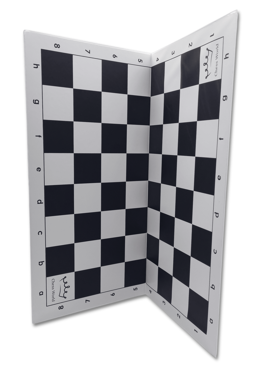 Plastic Folding Tournament Size 50cm Chess Board (BB002) black and white