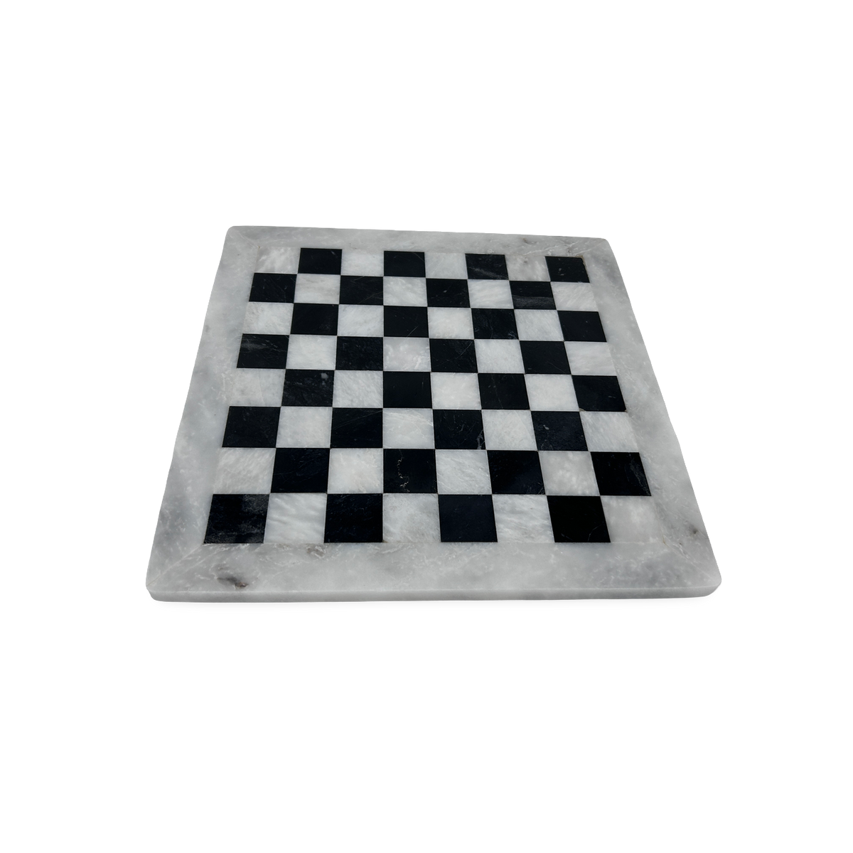 Black & White Marble Chess Set - Damaged Product Sale - board