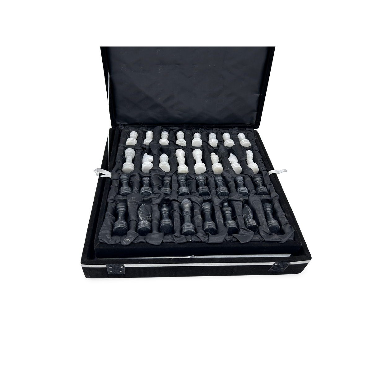 Black & White Marble Chess Set - Damaged Product Sale - pieces