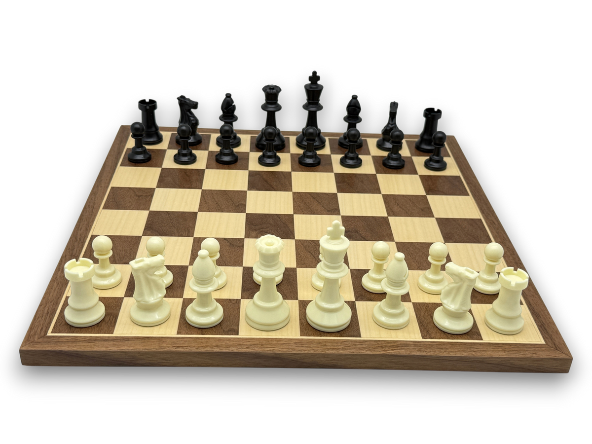 Mini Tournament Plastic Chess Pieces - setup