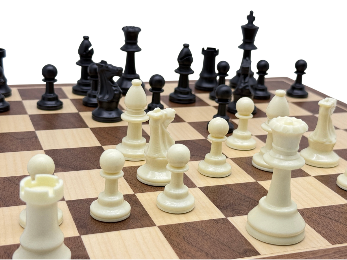 Mini Tournament Plastic Chess Pieces - in game