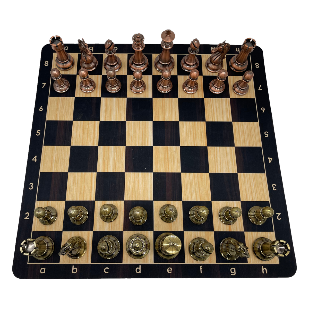 Mousepad style Woodgrain 50cm Board and 110mm Brass/Copper look pieces from above