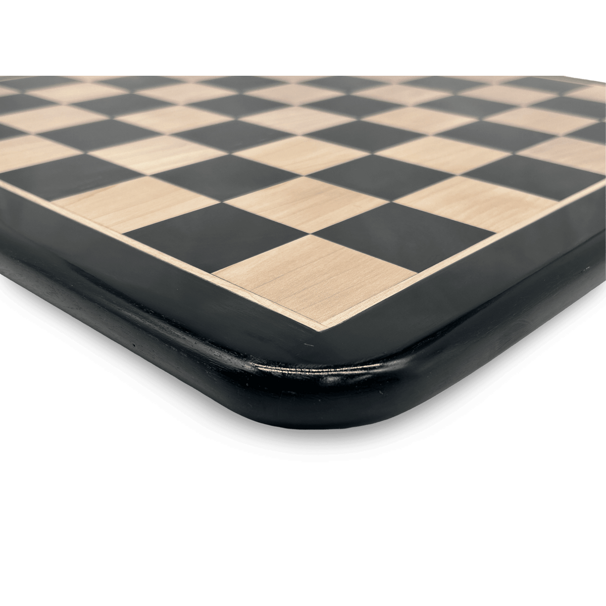 Rex Noir Solid Timber Chessboard Noir - Ex-Display Item - rounded corner