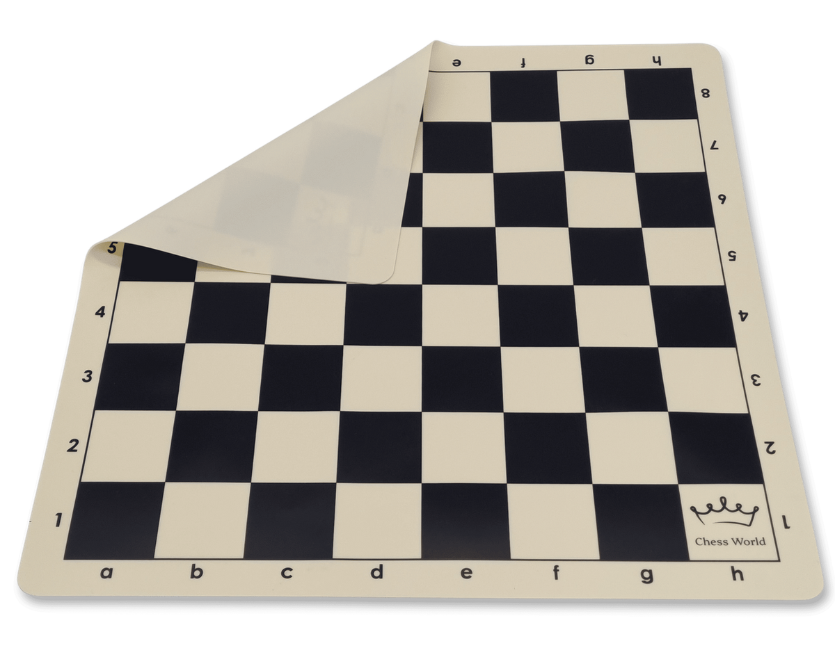 Tournament Silicone Chess Board (BB003) black and white - roll up
