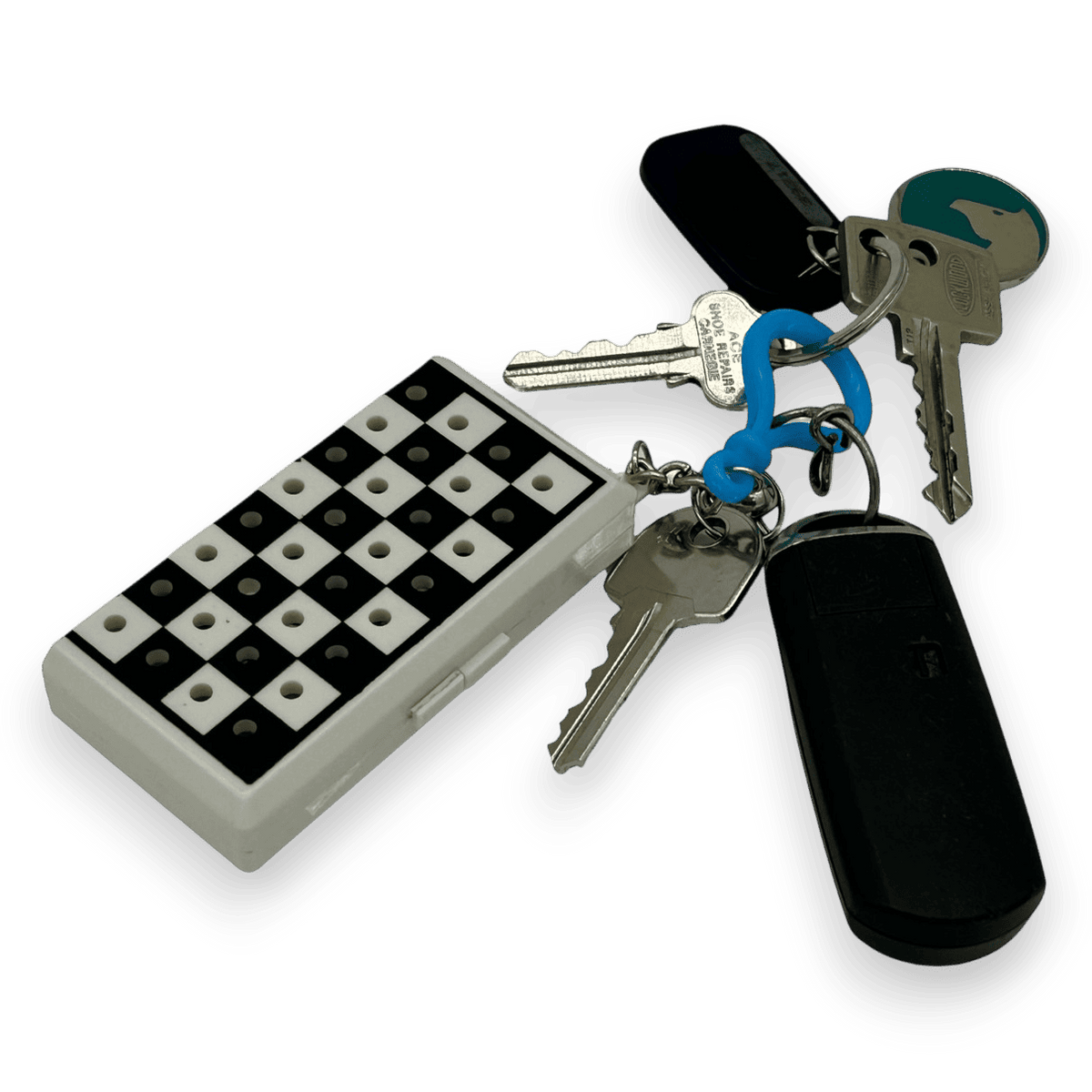 Keychain wtih keys for scale