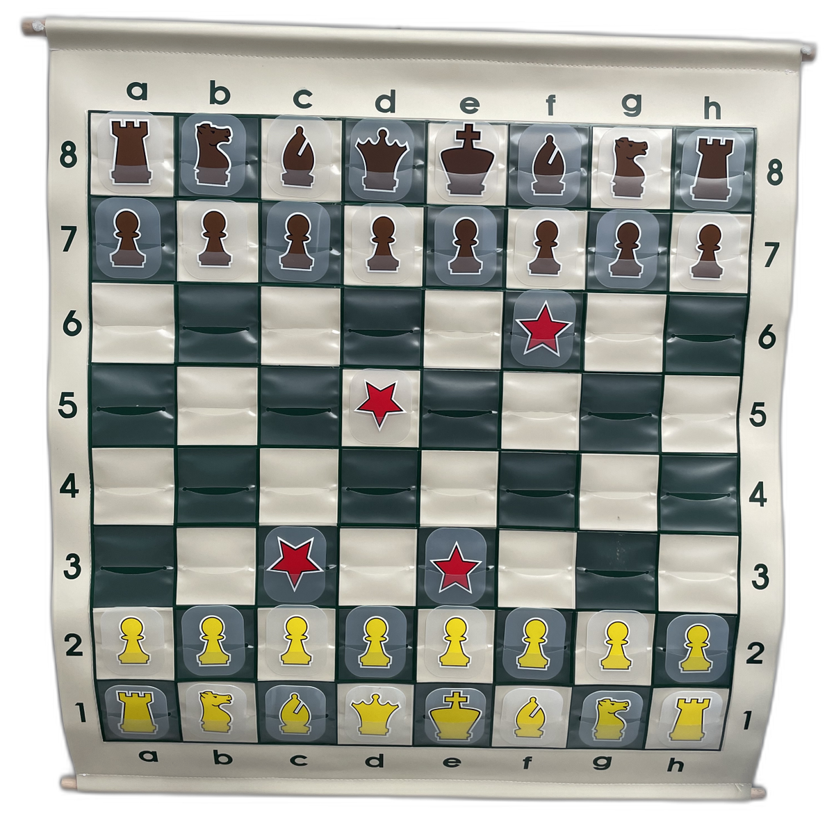 Chess Demo Board 90cm with Slotted pouches