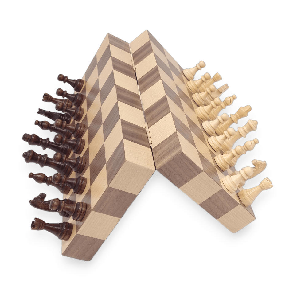 Dal Rossi Magnetic Travel Chess Set – Folding Wooden Set