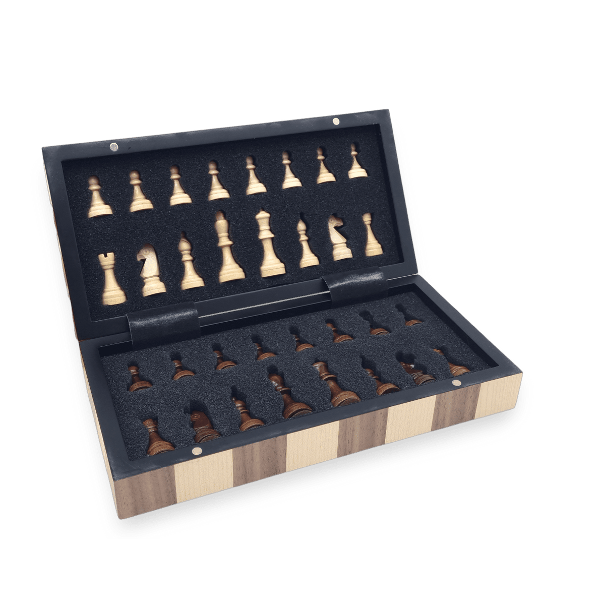 Dal Rossi Magnetic Travel Chess Set – Folding Wooden Set storage