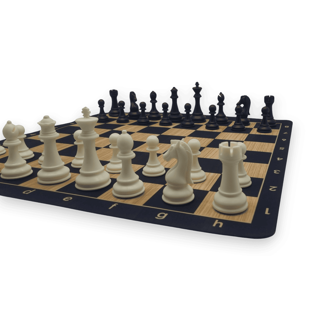 Grandmaster Mousepad Chess Set – Woodgrain Edition diagonal view