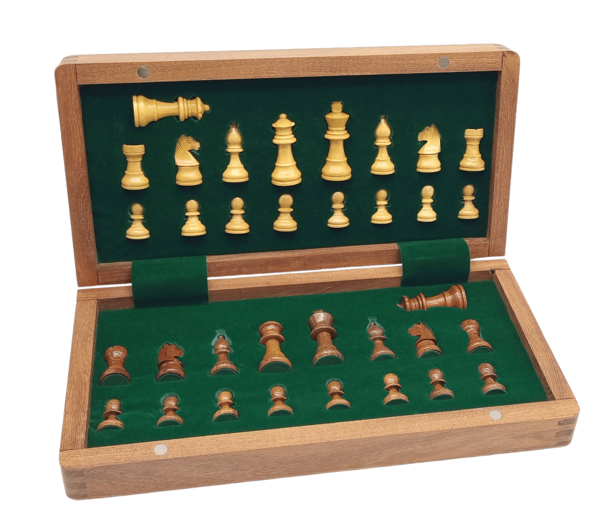Rex Noir 30cm Flip Magnetic Chess Set (FLI-S-30) full set open