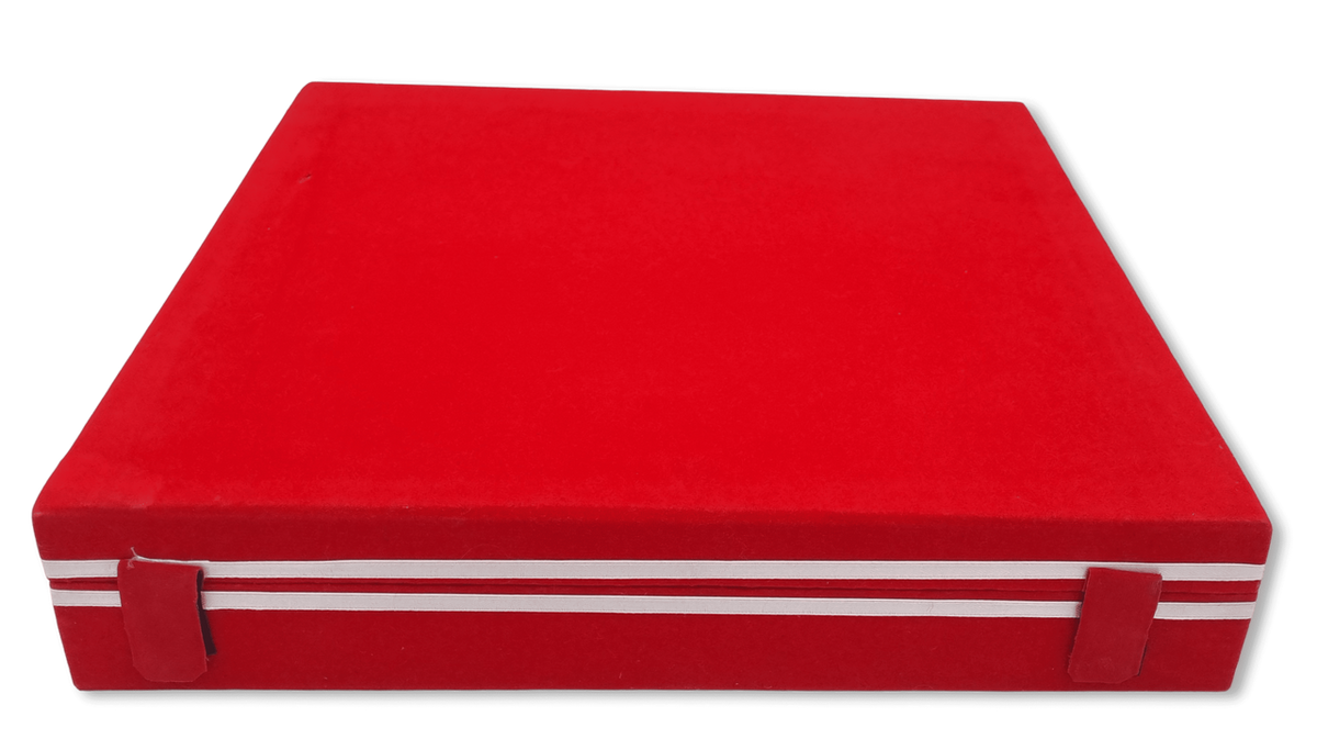 Red Onyx & White Marble Chess Set - Red Case