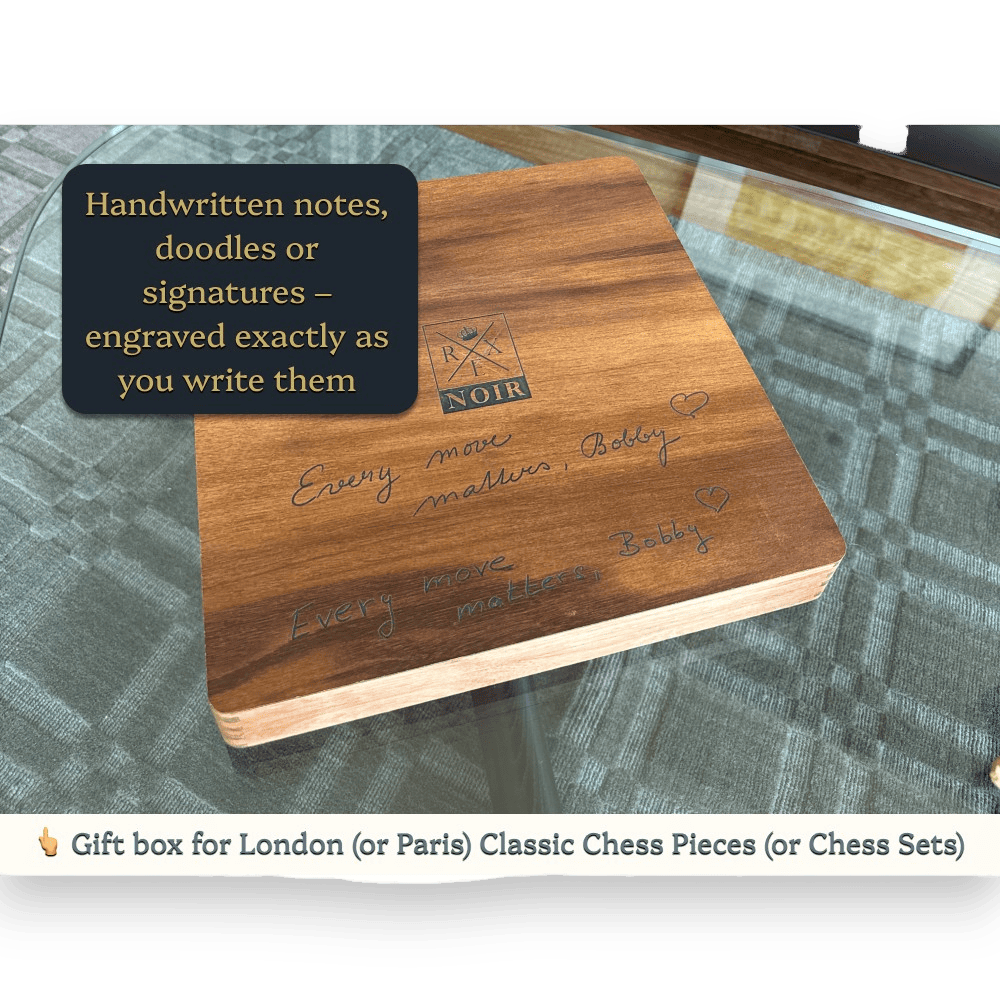 Gift box was made for engraving personalised messages