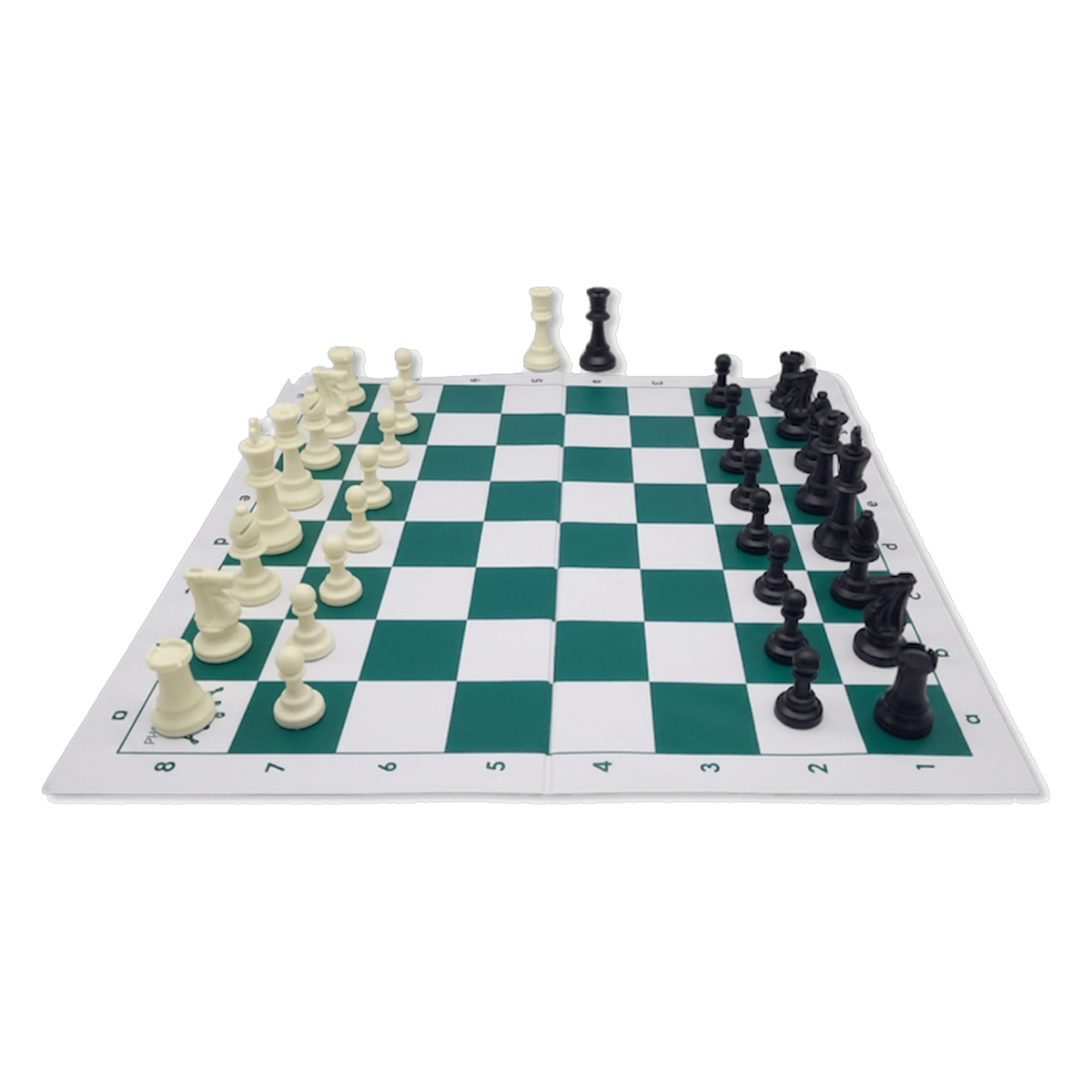 Tournament Chess Set 95mm Double Weighted Pieces with green and white Folding Board