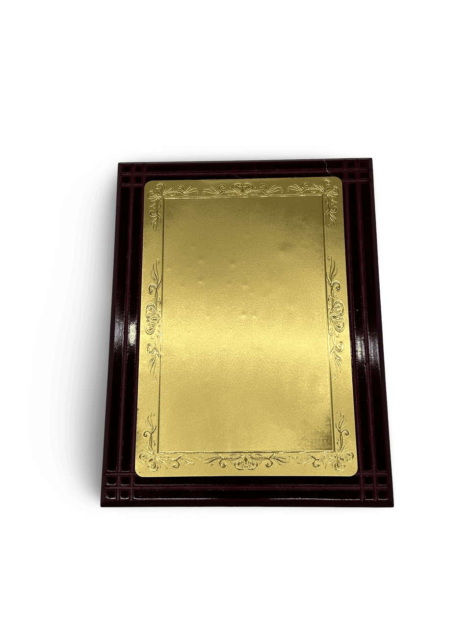 Gloss Rosewood Golden Plaque