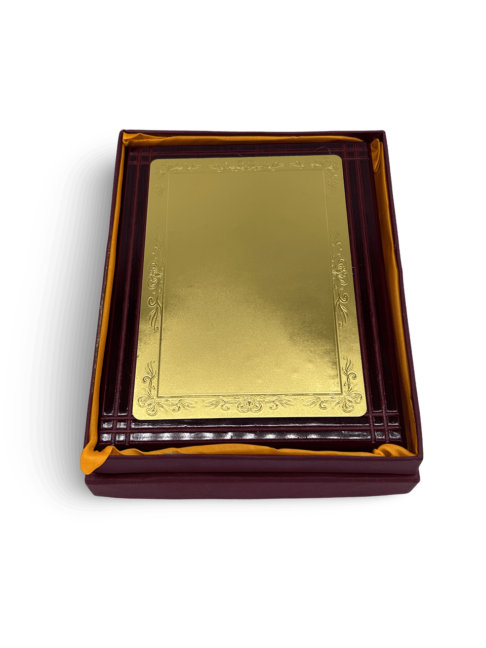 Gloss Rosewood Golden Plaque in box