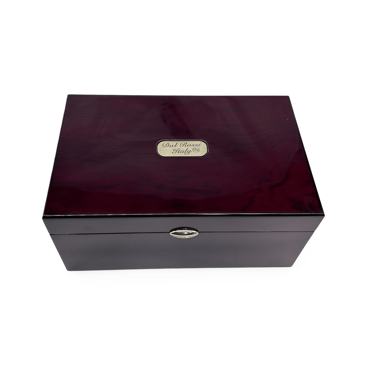 Dal Rossi Mahogany Storage Box for Chess Pieces - top view
