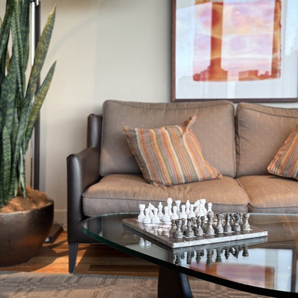 Fossil set in a living room