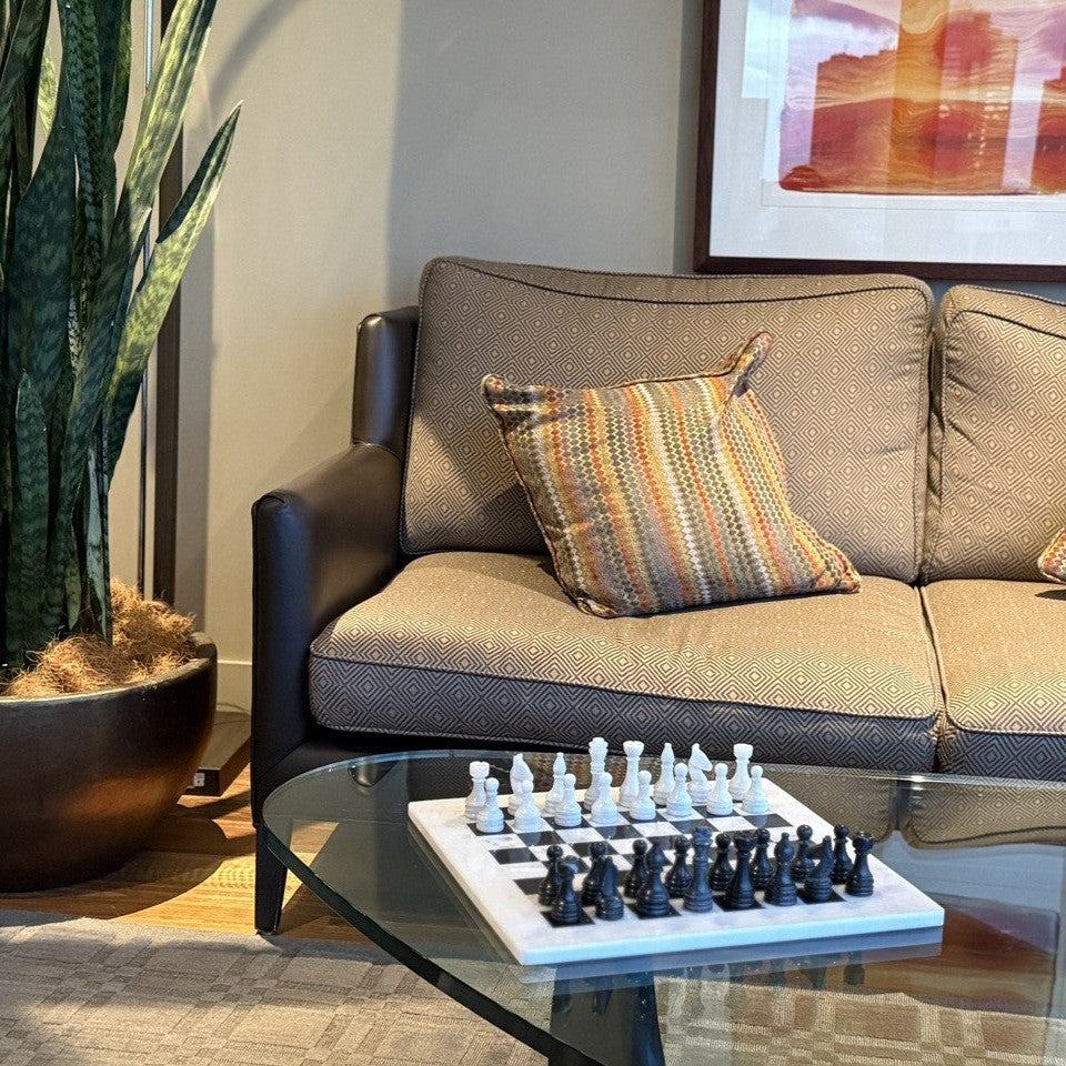 Black & White Marble Chess Set
