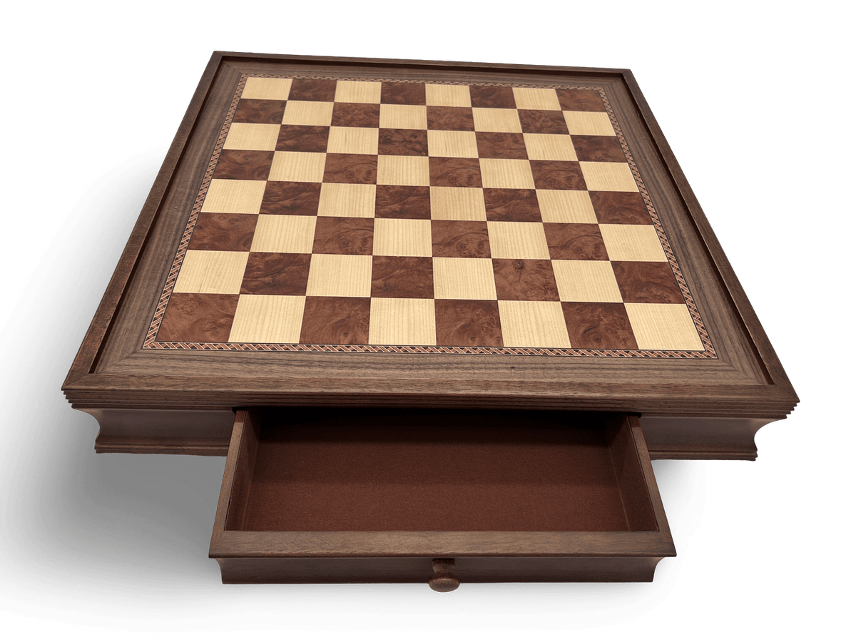 Dal Rossi 50cm Wooden Chess Board with Storage Drawers