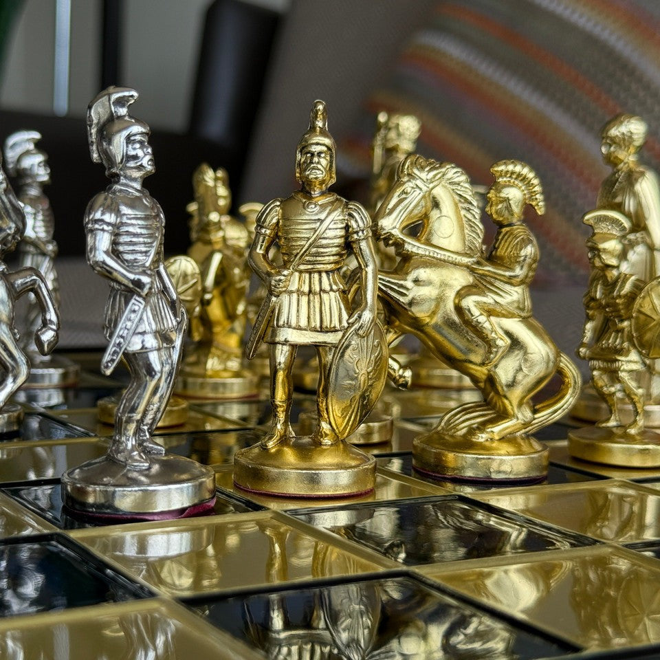Greek Roman chess set detail - bishops