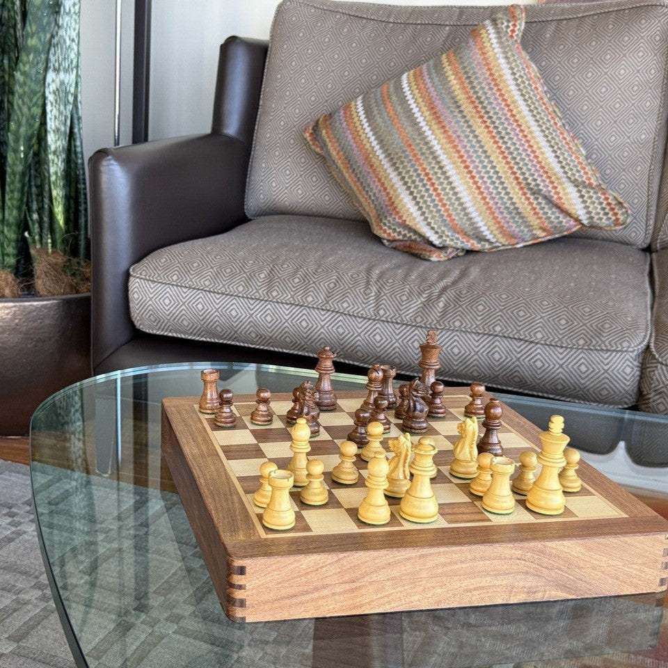 Paris Coffee Table Chess Set - Lifestyle