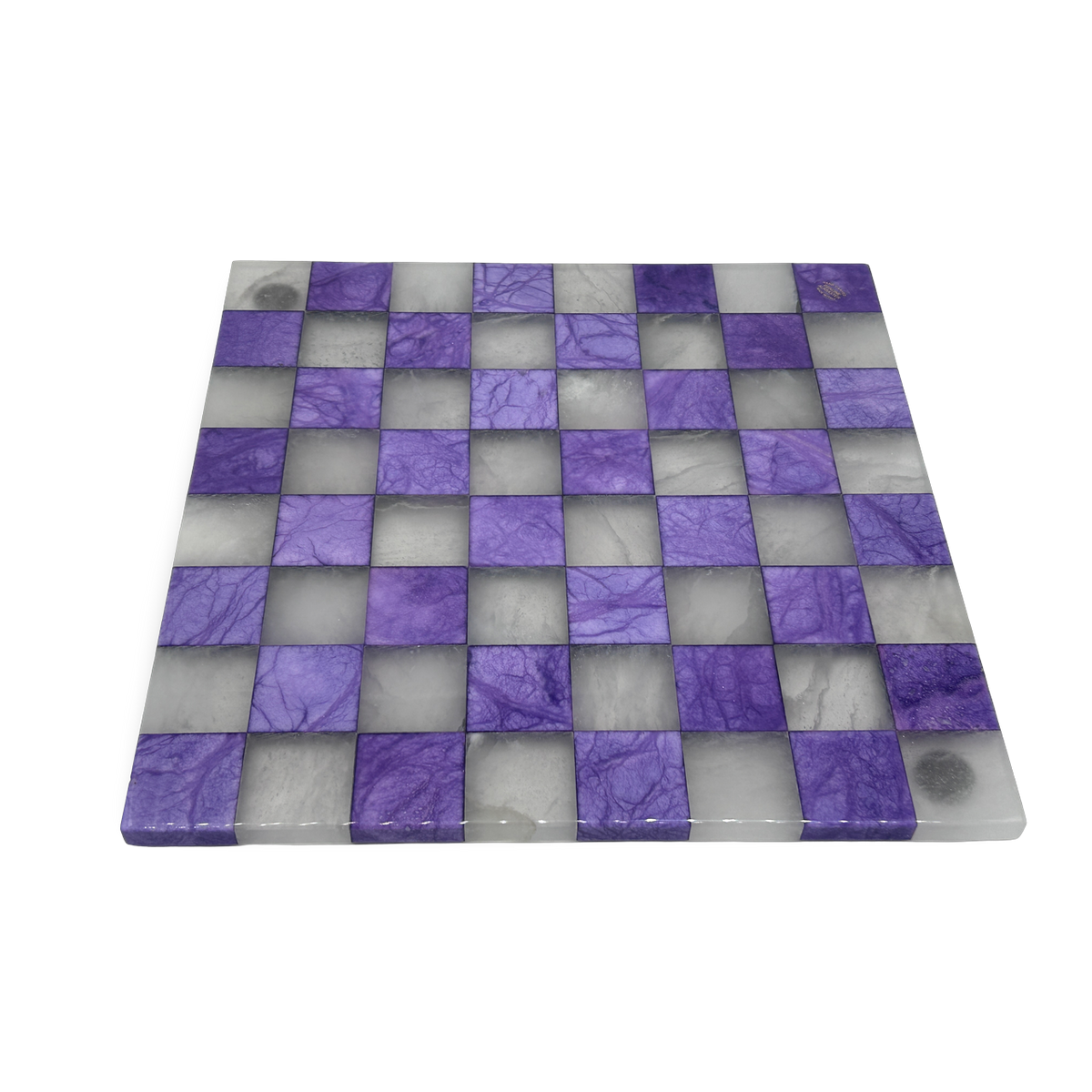 Amethyst Haze Modern Alabaster Chessboard
